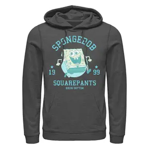 Men's SpongeBob SquarePants Distressed Blue Bikini Bottom Pull Over Hoodie