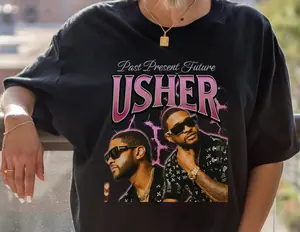 Usher Concert Graphic Tee, Usher Shirt for Fans, Vintage Usher Tshirt, Past Present Future Tour Shirt EXPRESS SHIPPING