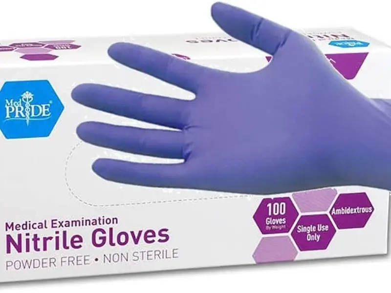 Pack of 100 Powder-Free Nitrile Exam Gloves Small