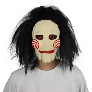 Horror Demon Jigsaw Saw Mask Cosplay Spiral:From the Book of Saw Scary Killers Latex Helmet Halloween Party Costume Props