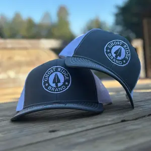 Richardson 112 Grey/White Hat with Logo and Patch, Adjustable Fit, Classic Design