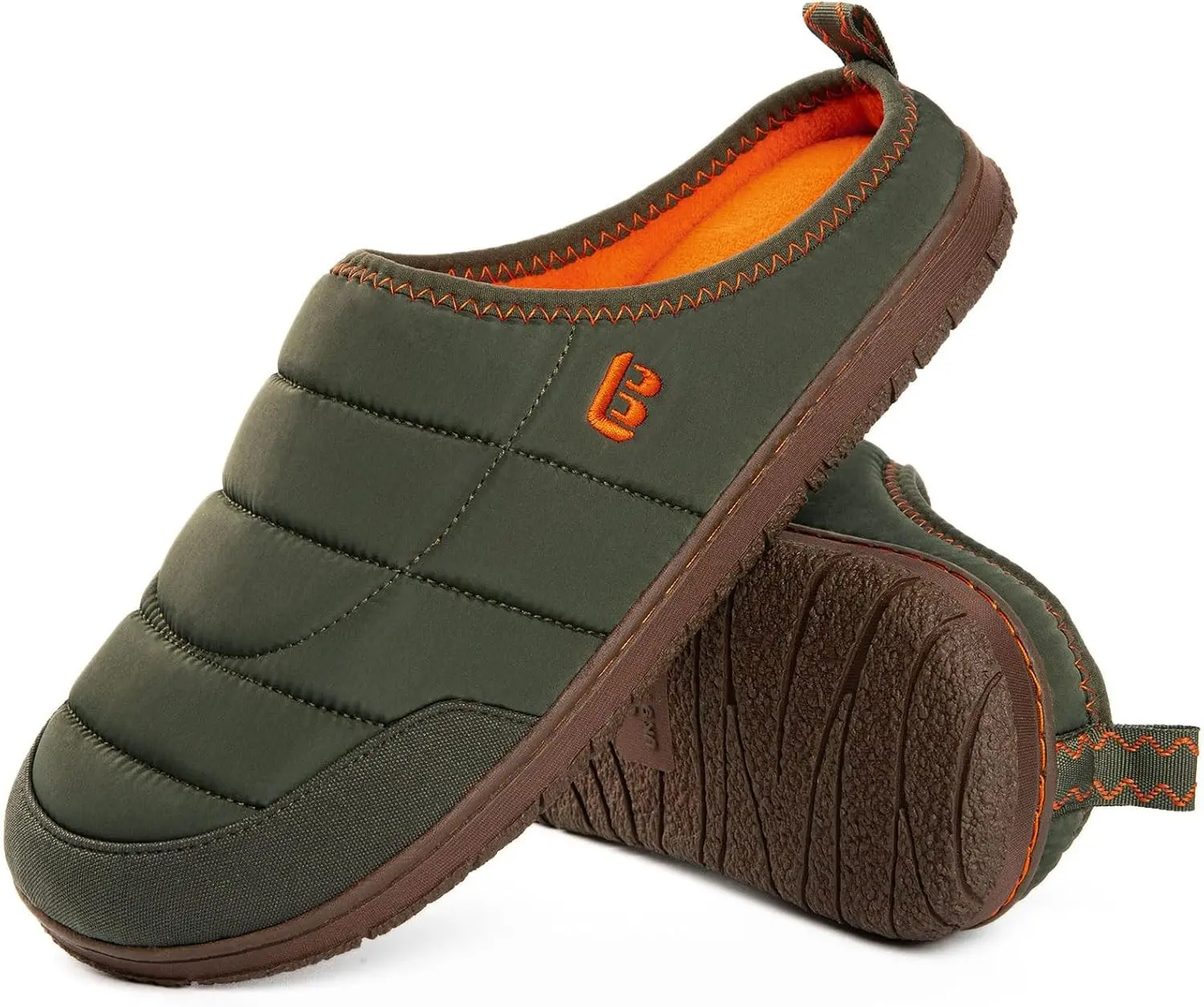 Men's Slip-On Slippers Two-Tone Indoor Outdoor House Shoes Memory Foam Camping Garden ClogsGift