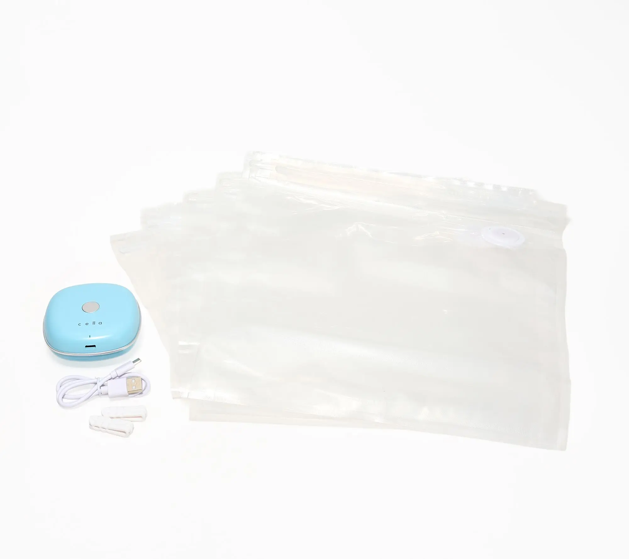 Cella S/8 Reusable Vacuum-Seal Storage Bags w/ RechargablePump
