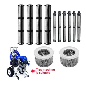 12-Piece Airless Spray Gun Filter Kit, Paint Spraying Tool, Paint Sprayer Accessories, Includes 2 Pump Filters & 4 Internal Core Filters, Compatible with Models 695-7900 Series