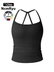 Women's Sporty Tank Top, Yoga Workout Vest, Breathable Fabric for Lightweight Comfort, Hollow-Out Design Enhances Back Curve, Stylish and Sexy Fashion, Yoga Sports Vest, Hollow Back Activewear