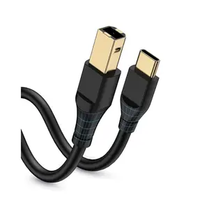 Printer Cable 3ft, Scanner USB C to USB B Cable for Epson, HP, Canon, Midi, Ethernet Print to Computer/Laptop/Pc-USB C MacBook Pro/Air/Mini,iPad Pro and Samsung Galaxy Midi Piano DAC Long Cord, 6 Foot