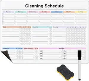 Cleaning Checklist Dry Erase  Whiteboard for Refrigerator,Daily Weekly and Monthly Checklist Planner and Household Chore-Cleaning Schedules and Checklists