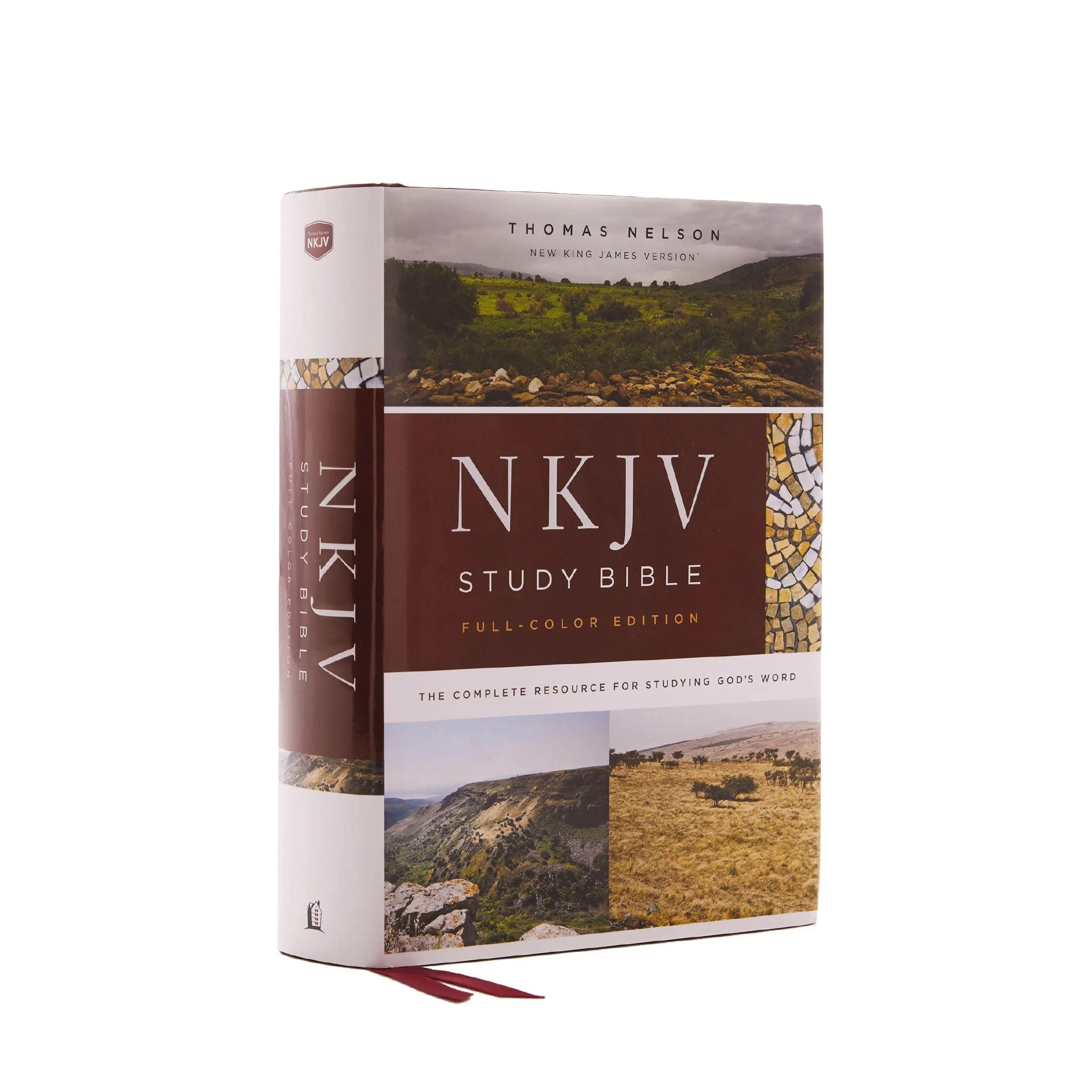 NKJV Study Bible, Hardcover, Full-Color, Red Letter Edition, Comfort Print: The Complete Resource for Studying God's Word -- Thomas Nelson - Bible
