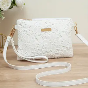 Elegant Bohemian Style Openwork Flower Crossbody Bag, Can Be Held by Hand or Worn as a Crossbody, Multi-Functional Small Square Bag for Daily Commuting, Vacation, Shopping and All Occasions