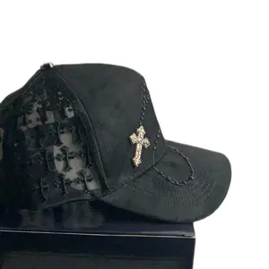 L-M-r o s a r i o-placa Silver Total Black Baseball Cap with Embroidered Logo & Adjustable Strap for Casual Wear