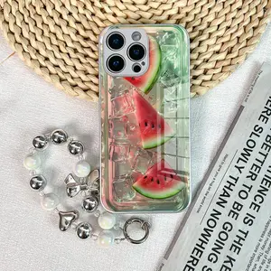 Tempered Glass Bracelet phone cases Designed for iPhone 11 12 13 14 15 Plus 16 Pro Max Soft TPU Cute All-around Durable cover Protector Protective