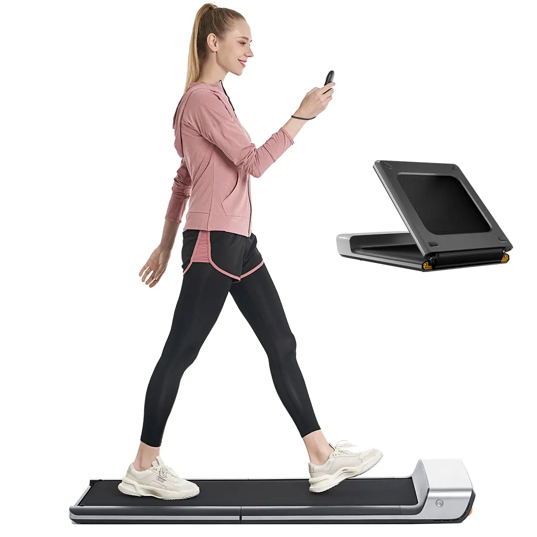 WalkingPad P1 Classic Walking Pad - Sturdy, Collapsible Under Desk Treadmill for Home & Office Use, Portable Cardio at Home Equipment with Remote Control, Cooling Feature, 12-Month Warranty Included, Low Profile, Aluminium, Durable, Motorized Treadmills