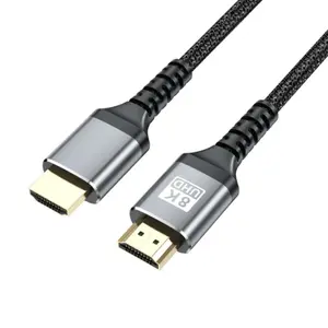 10K 8K HDMI 2.1 Cable, 3FT Ultra High Speed HDMI Cord 48Gbps Braided Cable Support 8K@60Hz 4K@120Hz, Compatible for Laptop, Monitor, Roku TV