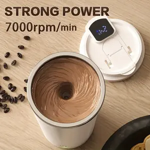 Automatic Blender Cup, Protein Powder Mixer, Cup w/LCD ThermometerConvenient for Fitness, Leak-Proof Coffee Cup, Suitable for Hot and Cold Drinks, Ideal for Sports, Gym, Car,Office,Kitchen,Travel