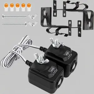 Garage Door Safety Sensor Kit, Replacement Brackets for LiftMaster Craftsman Openers, Compatible with Models After 1997, Easy Installation, Durable 41A5034 G801CB-P 801CB 041-0136 adjustable  door  hinge black wood post bracket double  rope