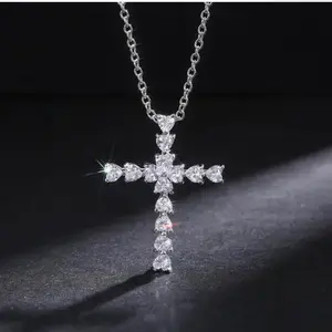 SliverCross Necklace - Elegant Silver Cross Pendant with Chain Jewelry Piece