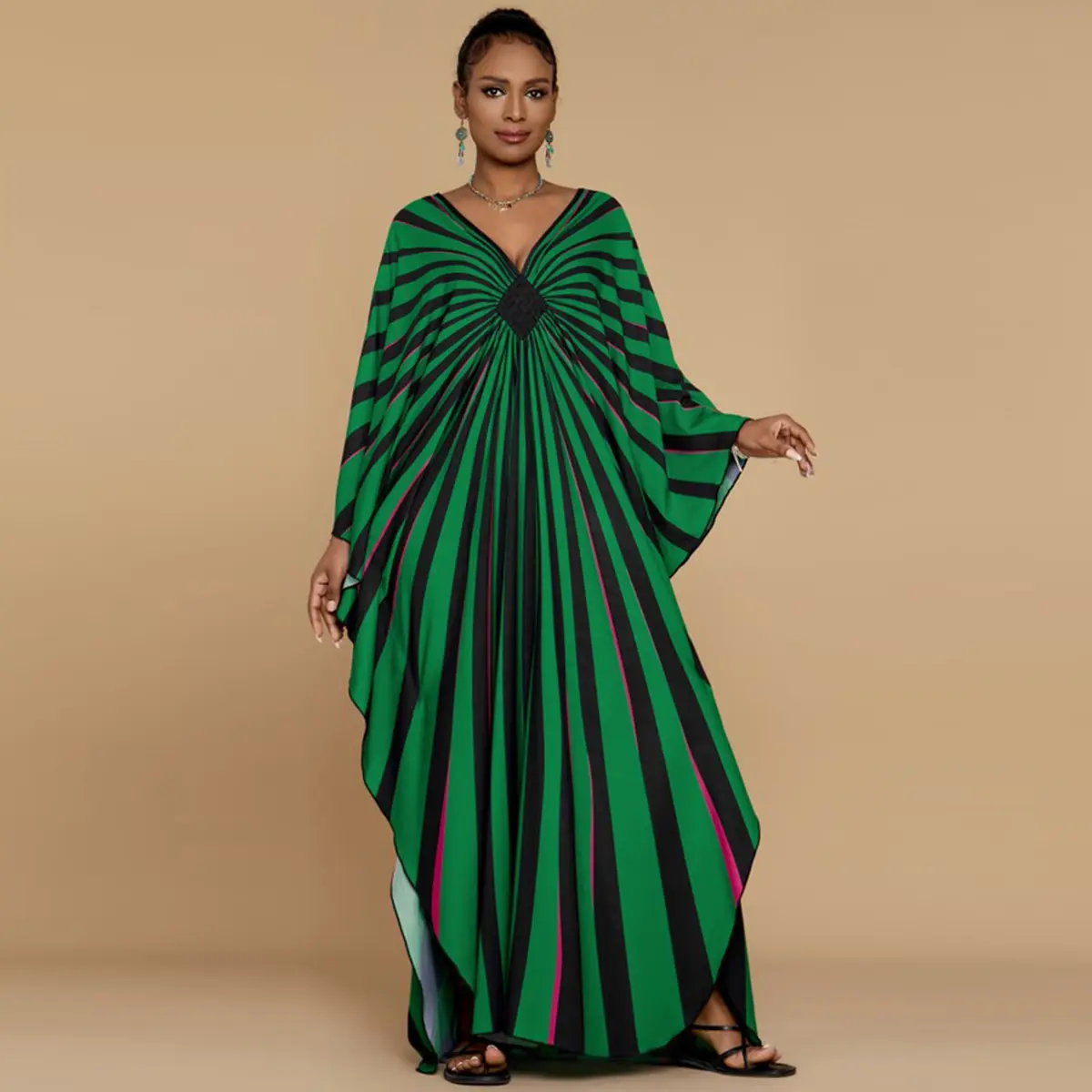 Green Radiating Stripes