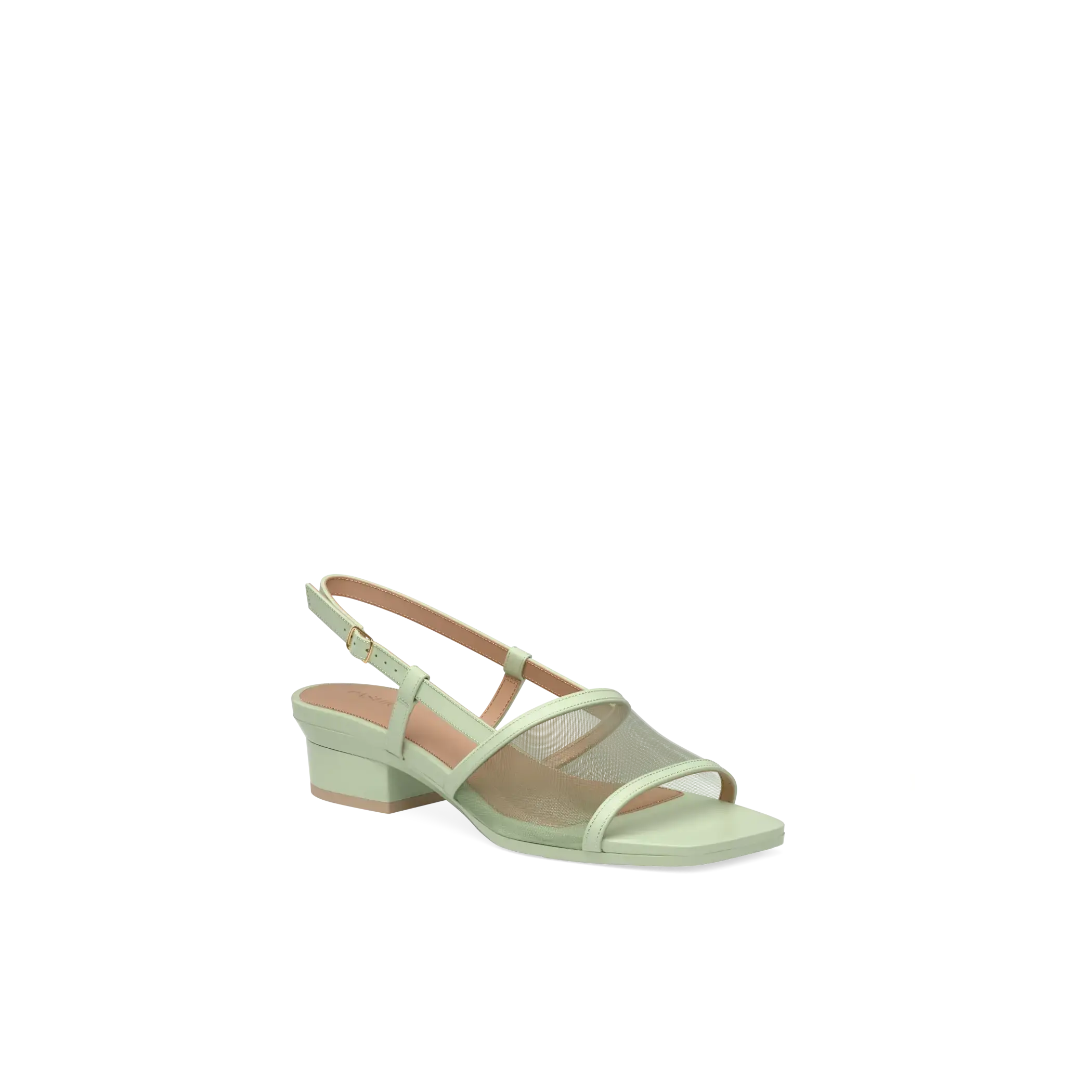 Shae Mule Sandal - Mint Mesh Flat