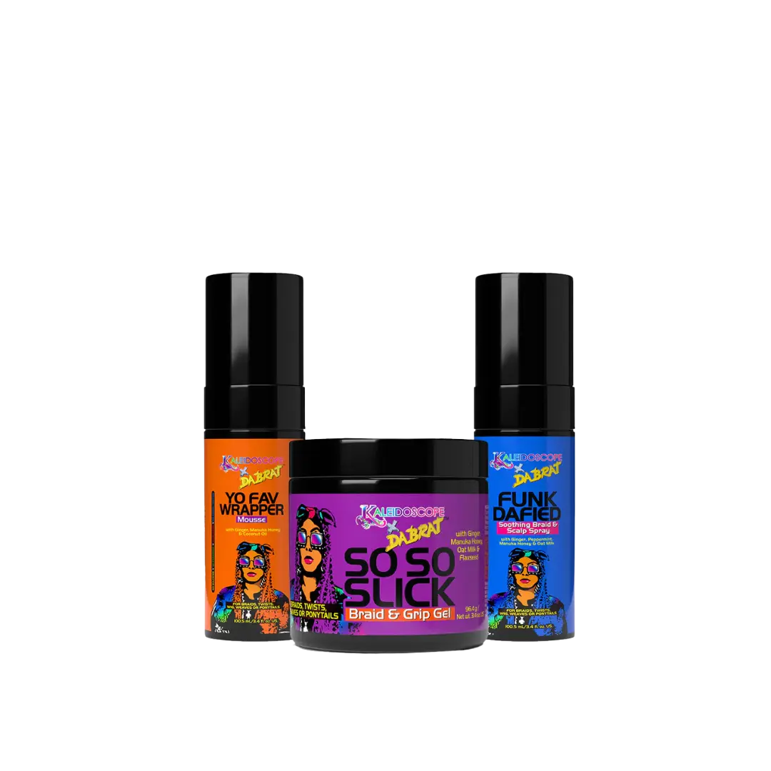KALEIDOSCOPE Hair Products Unisex Beauty Minis Bookbag Set - 3.4oz Travel-Size Smooth Shine-Boosting Hair Mousse & Gel for Friends