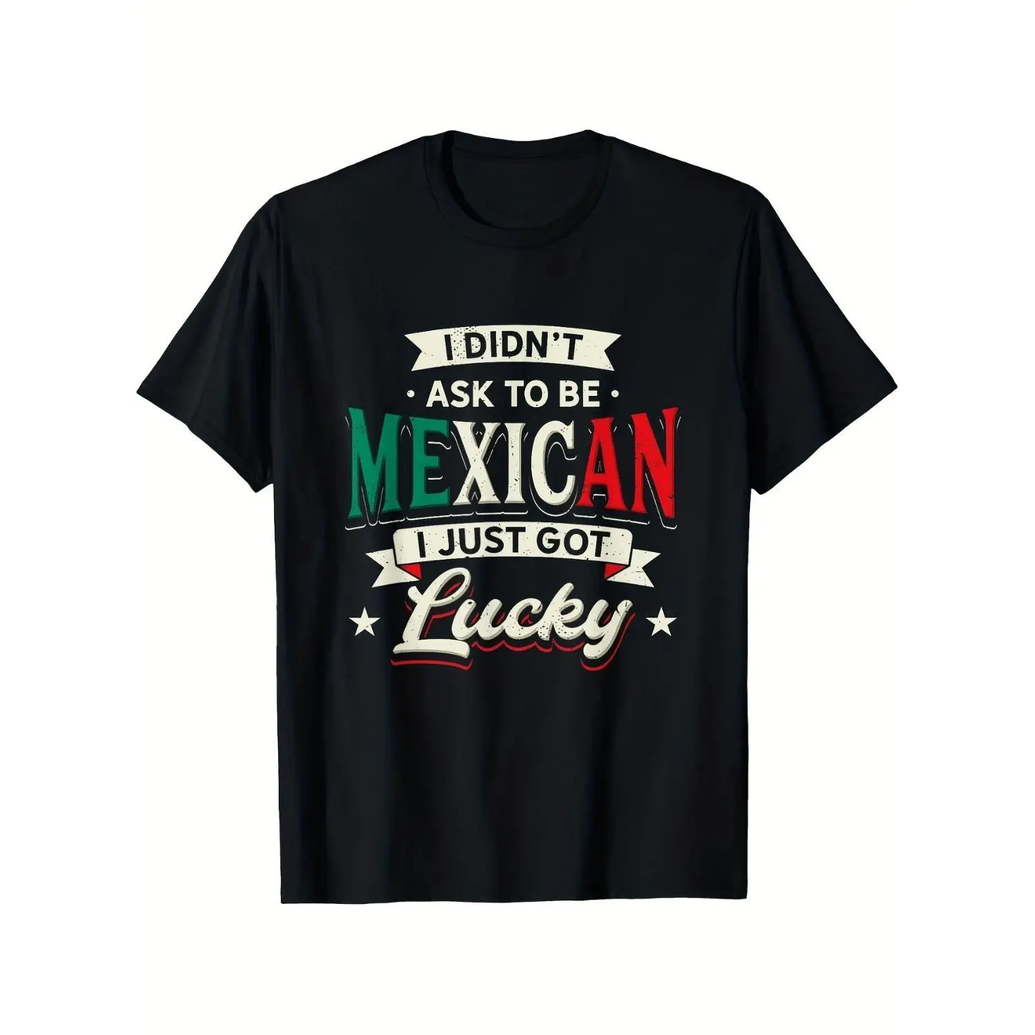 Mexican Pride Design for Proud Hispanic Cotton T-shirt Round Neck T-shirt Halloween Thanksgiving Christmas Gift for Men Women Family Friends Valentines Day Gifts for Boyfriend Same Style for Men and Women 2026 Summer Short-Sleeved Printed T-shirt