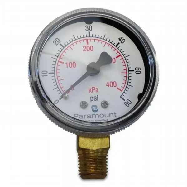 212 MAIN Paramount 005-302-3590-00 Automatic Valve Pressure Gauge - Center Port, Pool/Spa/Yard Use, Water Distribution, Aquatic Fitness & Auto Cycling Equipment Compatible