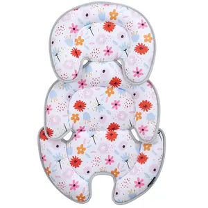 Head and Body Support Pillow Infant Car Seat Insert for Newborn to Toddler Stroller Cushion Floral