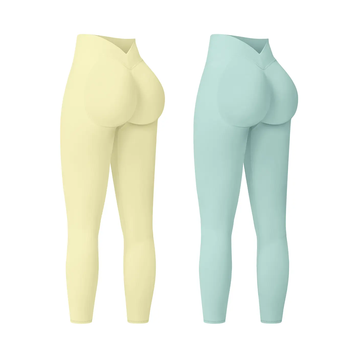 Cream Yellow + Mint Green