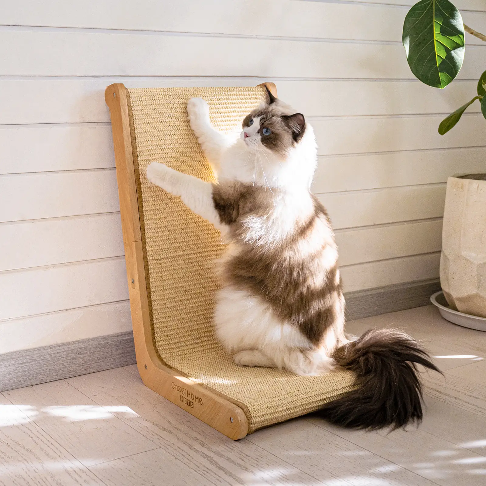 Widen Cat Scratcher, L Shaped Cat Scratching Board, 12.6"x23.6" Vertical Cat Scratch Cardboard, Wear-resistant Cat Scratching Post, Protects Cats from