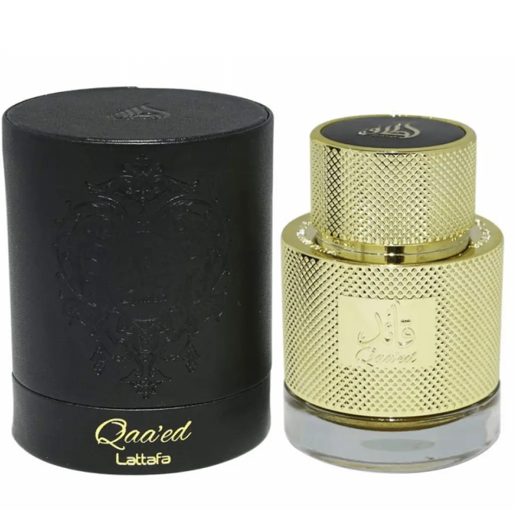 Lattafa Qaa'ed Musk Aromatic Punchy Spiced Unisex Fragrance (100ml) - Single Item, Spicy Sweet to Warm Woods Floral Base Fragrance Blend with Golden Vanilla Musk, Oud, Long-Lasting Sillage for Evening Wear