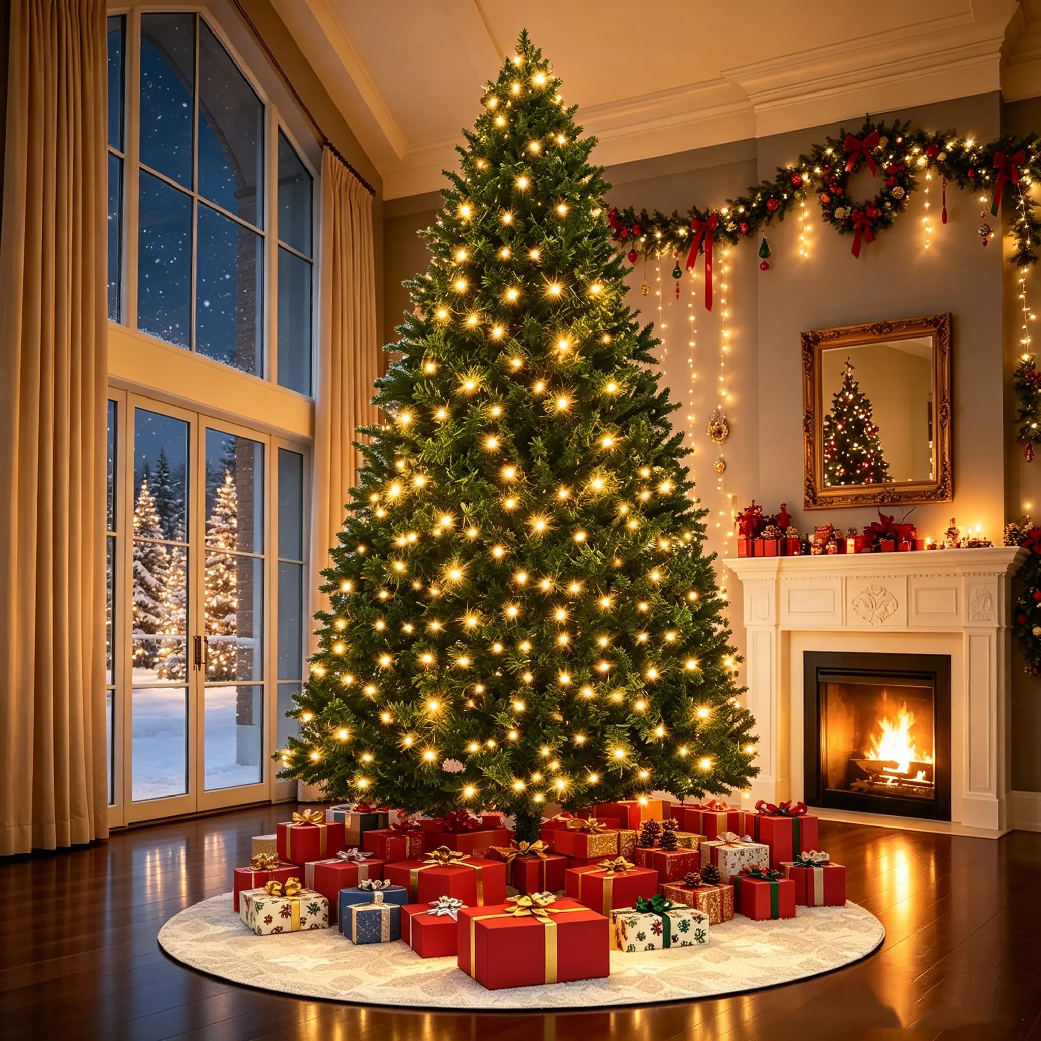 LEVELEVE 6-ft 3D Premium Pre-Lit Classic Artificial Christmas Tree - Secure, Durable Prelit Holiday Tree with LED Lights, 3-Bolt Locking System for Indoor Home Decor