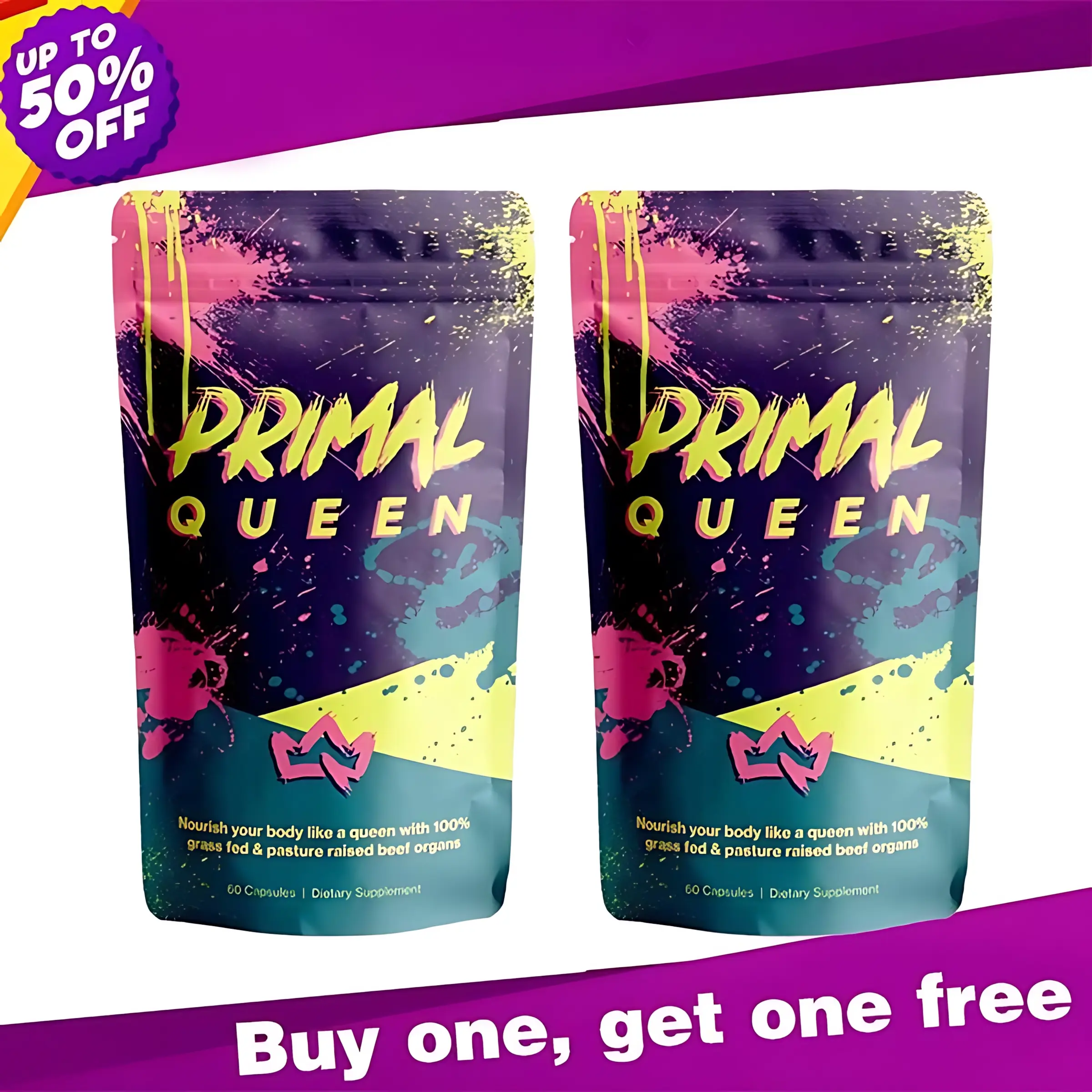 Recover your youth now Primal Queen Beef Organ Superfoods Starter Kit Primal Queen Beef Organ Superfood - 30 Day Refill Healthcare Fitness Supplement Dietary Edible