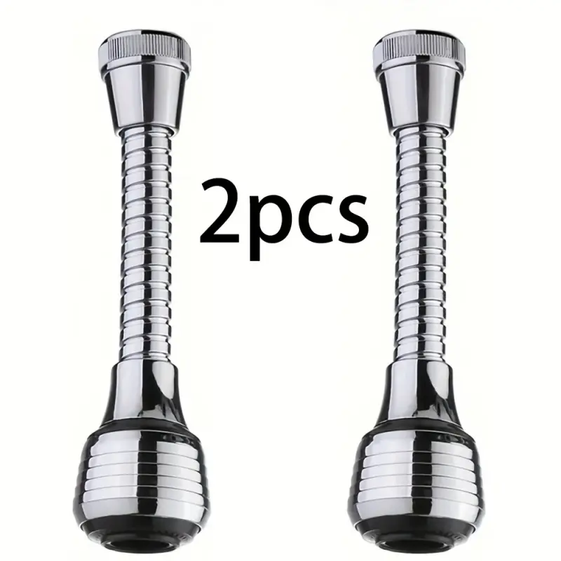 2-piece set, 360 rotating faucet extender, dual spray mode (strong/gentle), splash-proof design - durable ABS material, tool-free installation, suitable for bathroom and kitchen sinks - compatible with most faucet and sink accessories, Modern