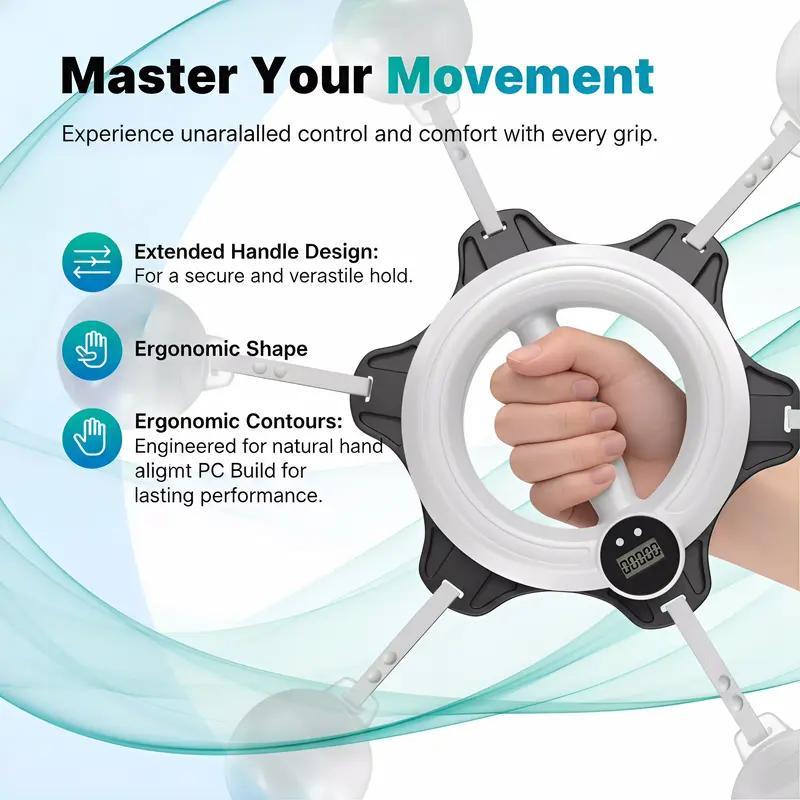 Grip Strengthener for Men and Women, Chest and Arm Trainer, 360° Rotating Wrist & Forearm Trainer,Upper Body Strength Tool for Arms Shoulders Chest, Portable Home Gym Fitness Equipment,Hip Thrust Machine Lifting Straps Dumbbells Adjustable Dumbbells Waist