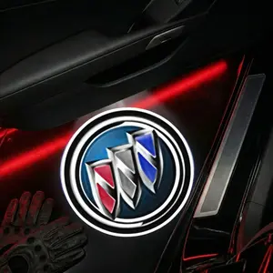 2pcs Buick Carbon Fiber Welcome Lights, Car Door Projection Lamp, Laser Light, Custom Decorative Floor Lamp (batteries Not Included)