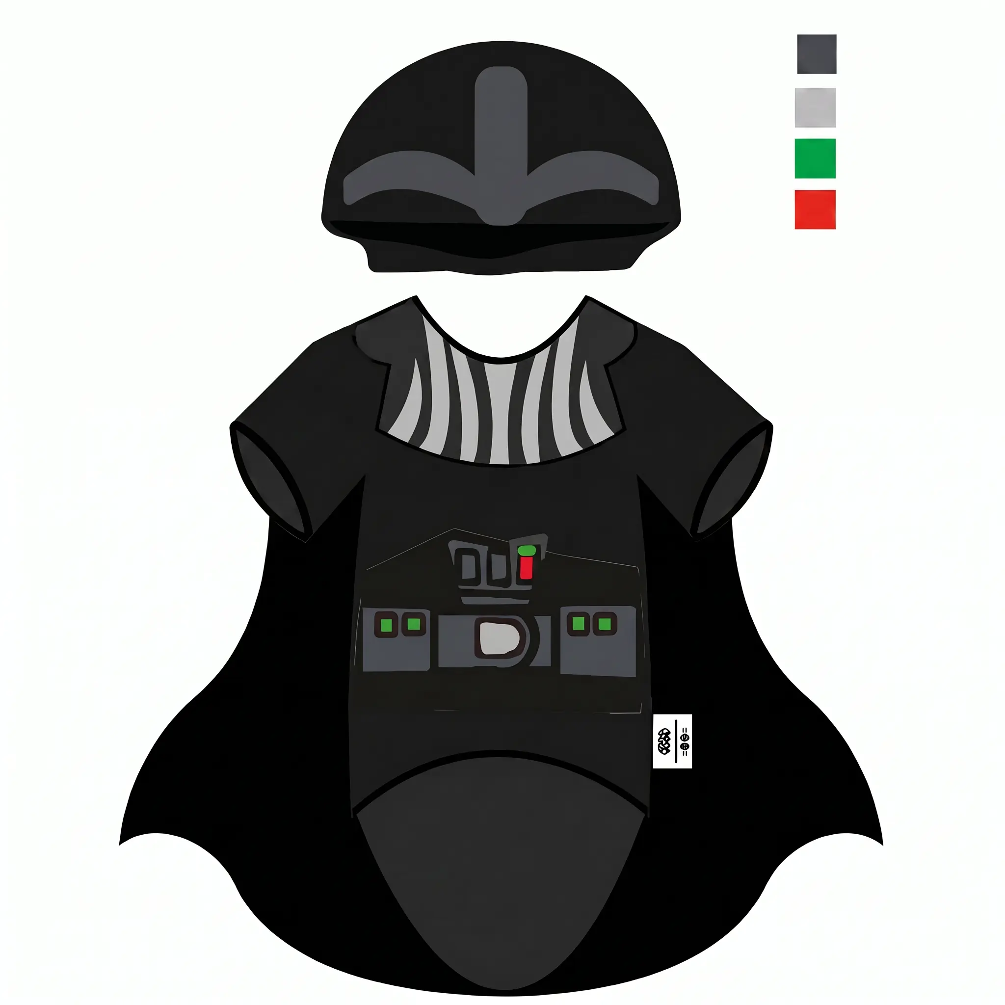 MINISO Star Wars Darth Vader Pet Costume, Dog and Cat Cosplay Outfit, Soft Pet Apparel, Halloween Costume for Pets, Funny Photo Prop, Party Dress Up, Comfortable Cape Costume for Small Medium Pets