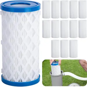 Universal Type A/C/III Pool Filter , 14 Pack  Pool and  Filter Paper Replacement, Pools Pump  Filtration Kit for Above Ground Pools Filtration Keep Water Clean