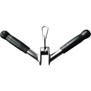 V-bar Tricep Press Down Bar - Pulley  Machine Attachment Rotating Bar for  Gym Strength  Handle with Rubber Handgrips - LAT Pull Down Machine LAT Pulldown Attachments