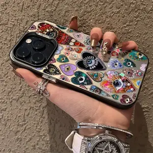 Mystical Evil Eye Heart Collage IMD Phone Case for iPhone 17/16/15/14/13/12/11 Pro Max/Pro/Plus/Air - Boho Style