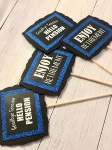 Combo Set: Enjoy Retirement / Goodbye Tension Hello Pension Retirement Party Decorations, Retirement Party Table Decor