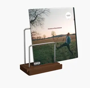 TAKMORK Tabletop & Wall-mounted Wooden Vinyl RecordHolder Now Playing Album Display Holder