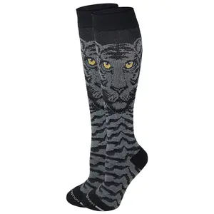 Knee High Compression Socks | Tiger Face Design | Women's (1 Pair)