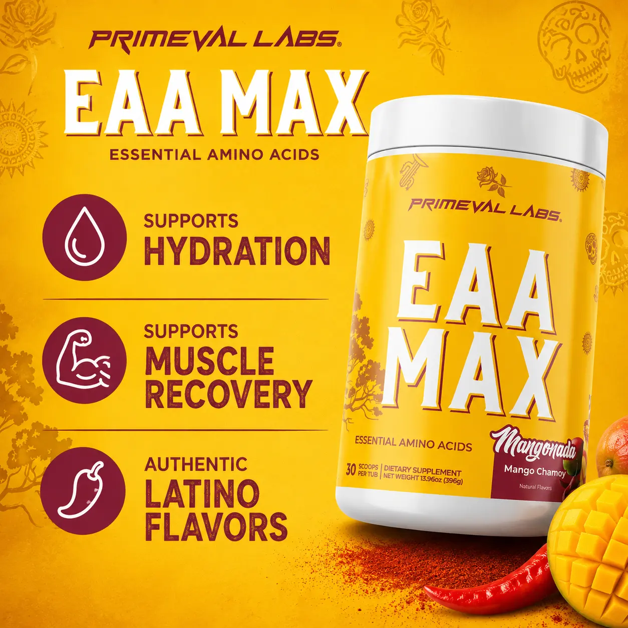 Primeval Labs EAA Max - Essential Amino Acids + Electrolytes Primeval Labs EAA Max - Essential Amino Acids + Electrolytes