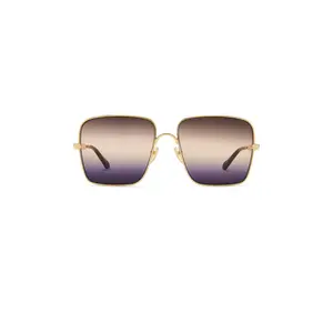 Chloe Aly Square Sunglasses in Gold & Blue
