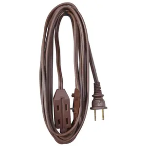 212 MAIN Cube Tap Extension Cord - 20 ft Brown Vinyl Extension Cable, Polarized Plug, UL Listed Master Electrician 09405ME Accessory for Household & Large Home Appliances