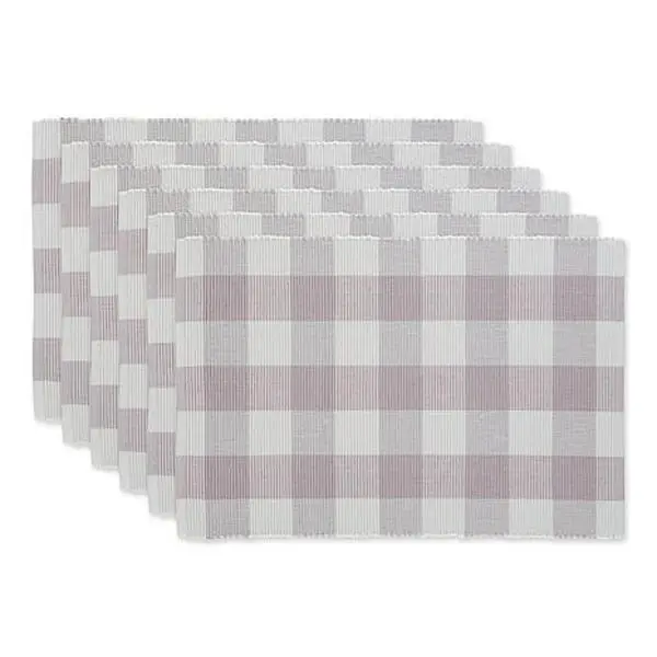 Design Imports Buffalo Check  Placemats 6-pack