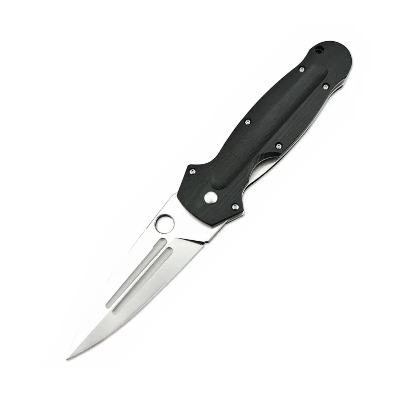 C215  D2 Blade G10 Handle Folding Knife, Men's Tactical Small Knife, Portable Camping Knife, Mechanical Magic Pocket Knife, Multi-Function Folding Knife, EDC Knife, Gift Knife, Kitchen Peeling Tool