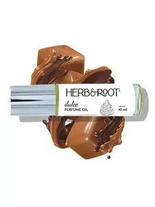 HERB & ROOT Sweet scented Gourmand Perfume Oil - Pistachio, Caramel, Praline, Vanilla Bean - Choose your Gourmand Fragrance - Vegan Cruelty Free Long Lasting Luxurious Roll On Perfume Oil 10ml