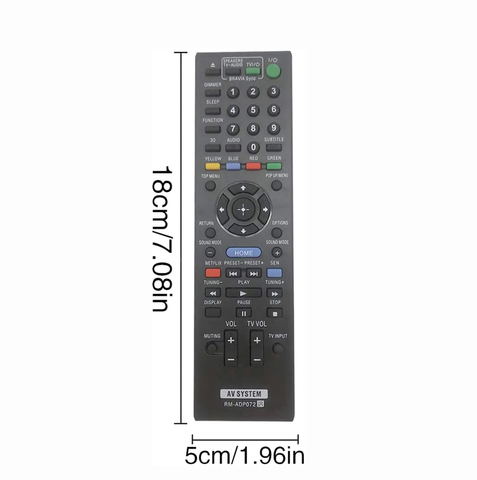 NEW Replace Remote RM-ADP072 for Sony Blu-ray DVD BDV-E390 BDV-E385 BDV-T39