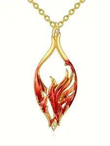 925 Sterling Silver Phoenix Design Pendant Necklace for Women, Fashion Jewelry for Party, Daily Clothing Decor, Trendy All-match & Exquisite Jewelry for Birthday Gift