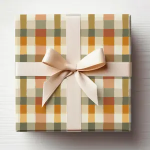 Fall Plaid Wrapping Paper Roll Autumn Plaid, Fall Gingham Wrapping Paper Cute Fall Gift Wrapping, Thanksgiving Gift Wrap Roll